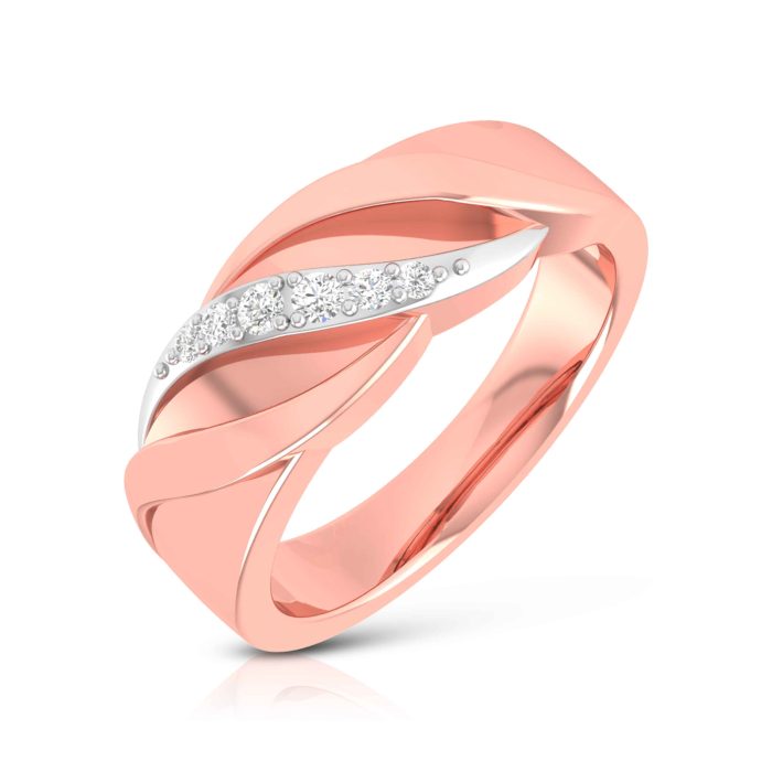 14k Gold 0.10 ct Natural Diamond Engagement Wedding Bands - Image 2