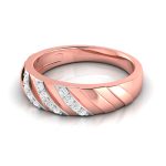 14k Gold 0.11ct Natural Diamond Engagement Wedding Bands - Image 4