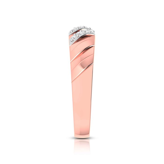 14k Gold 0.11ct Natural Diamond Engagement Wedding Bands - Image 5