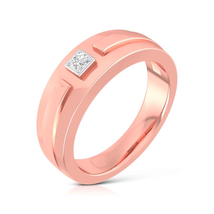 14k Gold 0.07 ct Natural Diamond Engagement Wedding Bands - Image 3