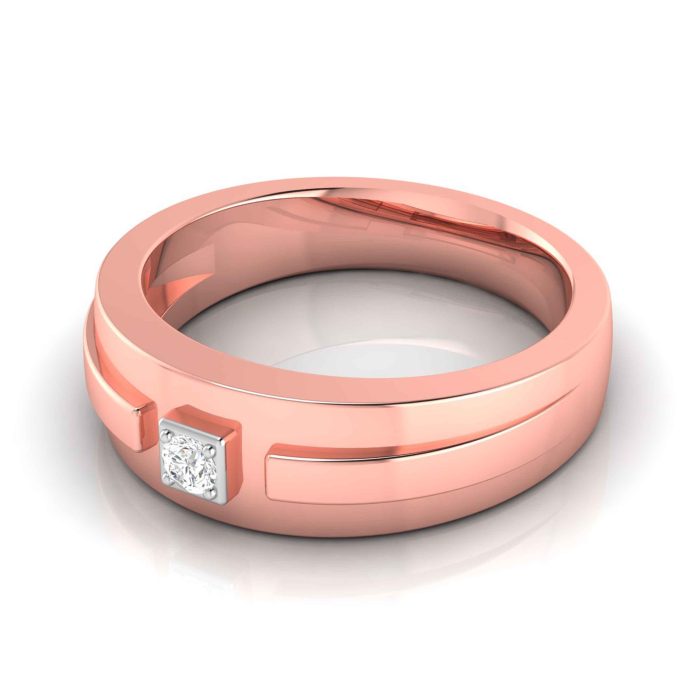 14k Gold 0.07 ct Natural Diamond Engagement Wedding Bands - Image 4