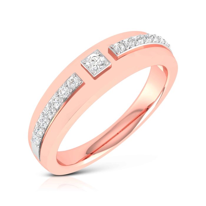 14k Gold 0.16 ct Natural Diamond Engagement Wedding Bands - Image 2