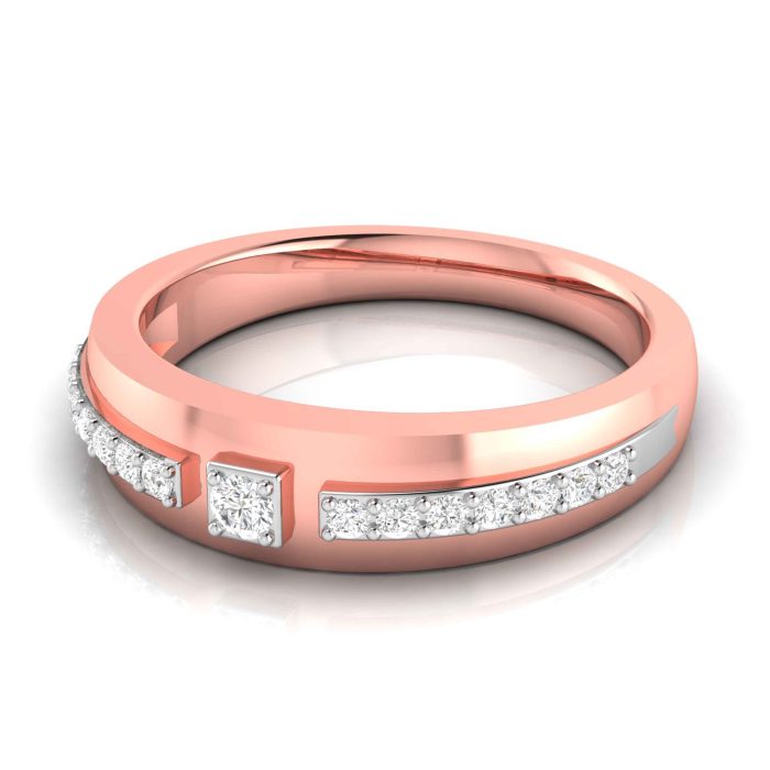 14k Gold 0.16 ct Natural Diamond Engagement Wedding Bands - Image 4