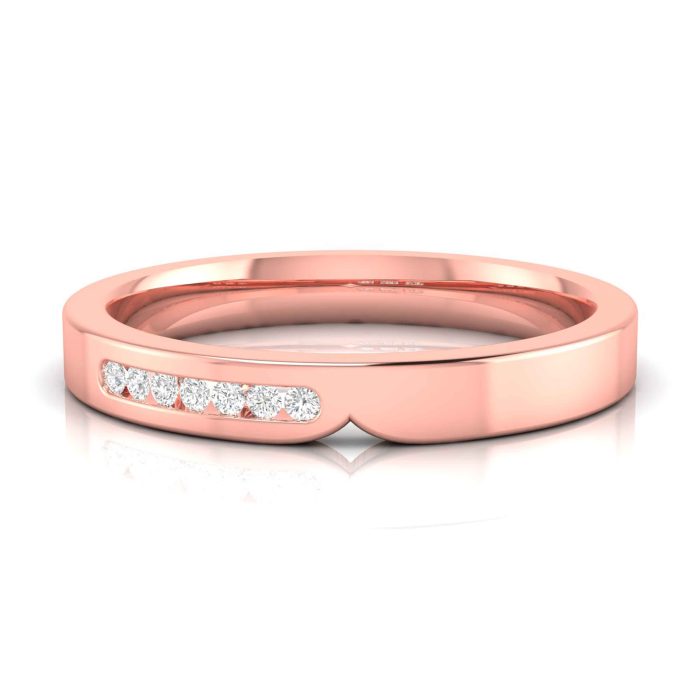 14k Rose Gold 0.05 ct Natural Diamond Rings Engagement Wedding - Image 2