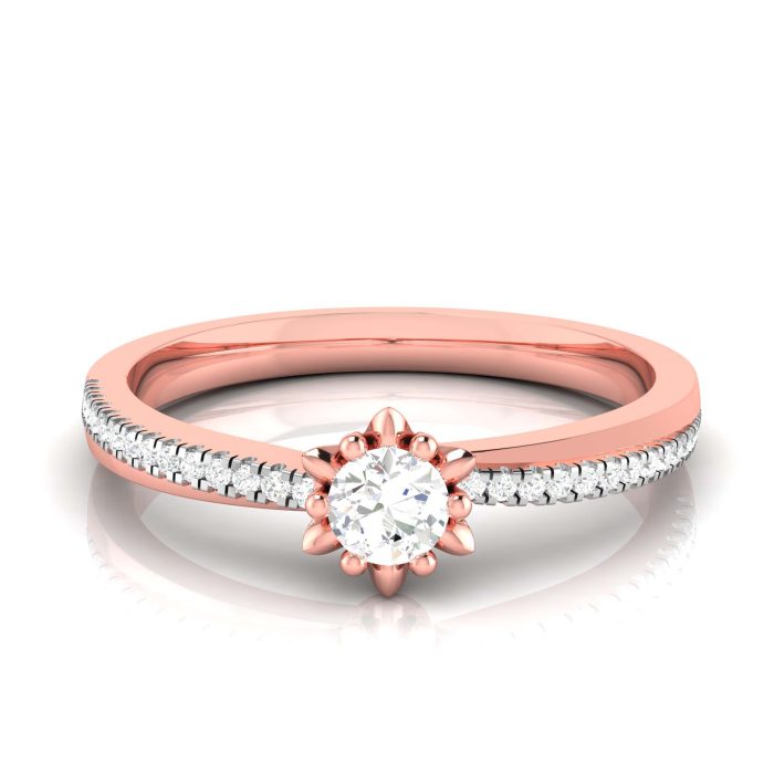14k Gold 0.21 ct Natural Diamond Engagement Wedding Anniversary Rings - Image 1