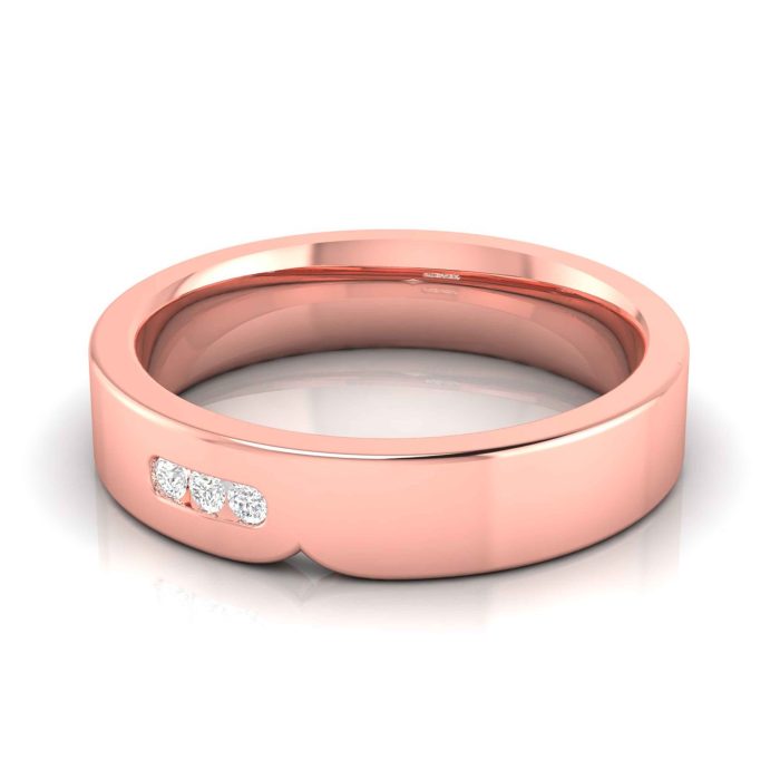 14k Gold 0.05 ct Natural Diamond Engagement Wedding Bands - Image 5