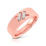 14k Gold 0.03 ct Natural Diamond Engagement Wedding Bands - Image 3
