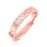 14k Gold 0.09 ct Natural Diamond Engagement Wedding Bands - Image 3
