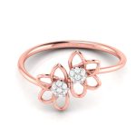 14k Gold 0.03 ct Natural Diamond Rings For Women's Gift Daily Wear - Image 2