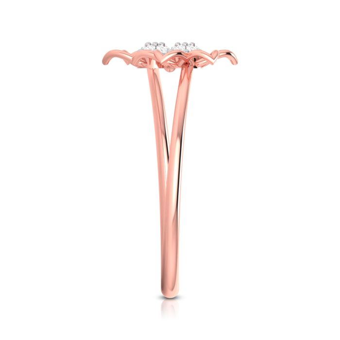 14k Gold 0.03 ct Natural Diamond Rings For Women's Gift Daily Wear - Image 5