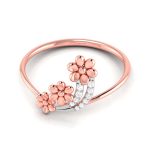 14k Gold 0.03 ct Natural Diamond Rings For Women's Gift Daily Wear - Image 2
