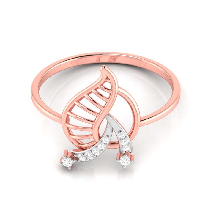14k Gold 0.05 ct Natural Diamond Rings For Women's Gift Daily Wear - Image 2