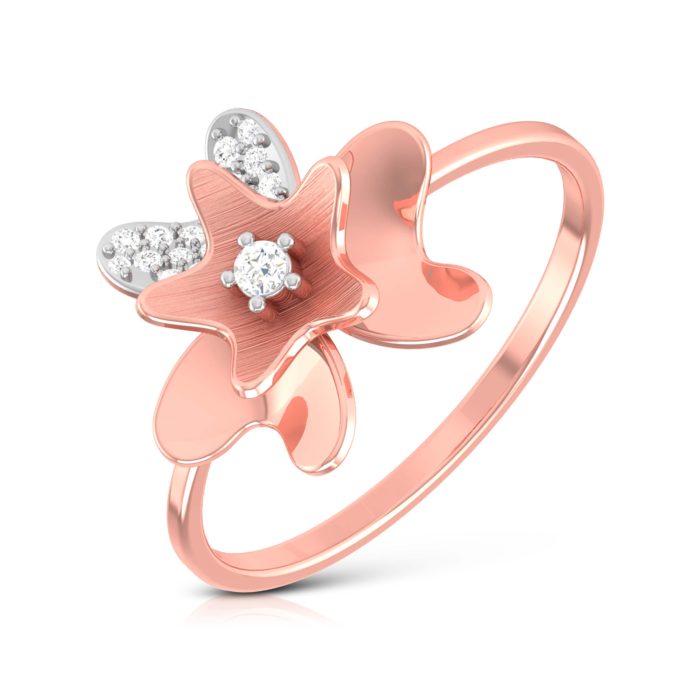 14k Gold 0.07 ct Natural Diamond Rings For Women's Gift Daily Wear - Image 3