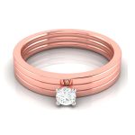 14k Gold 0.13 ct Natural Diamond Engagement Wedding Bands