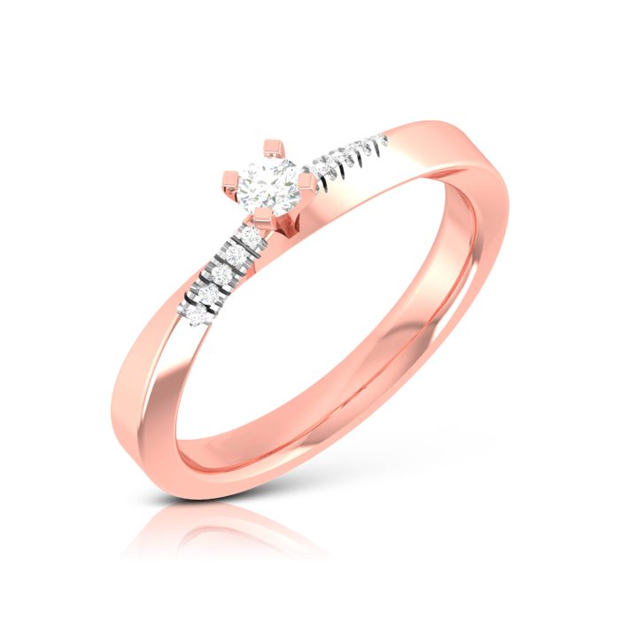 14k Gold 0.10 ct Natural Diamond Engagement Wedding Anniversary Rings - Image 2