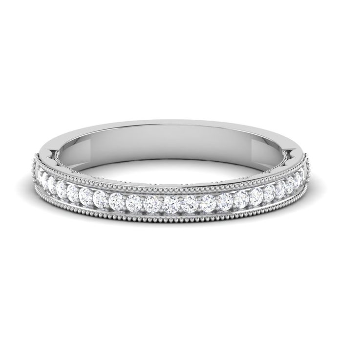 0.21 ct Natural Diamond Engagement Wedding Anniversary Bands14k White Gold - Image 2