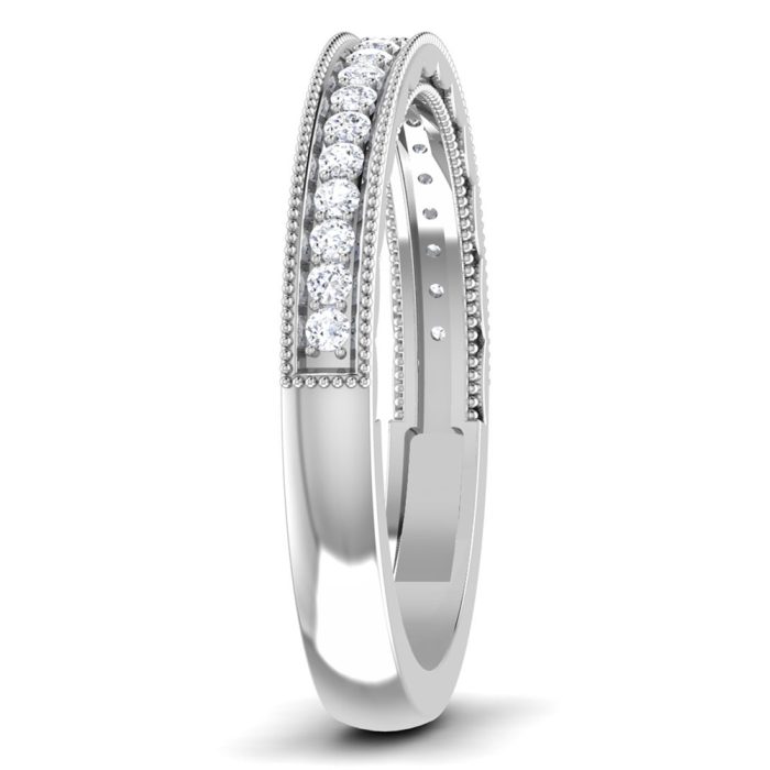 0.21 ct Natural Diamond Engagement Wedding Anniversary Bands14k White Gold - Image 4