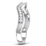 0.19 ct Natural Diamond Engagement Wedding Anniversary Promise Band 14k White Gold - Image 4