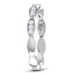 0.17 ct Natural Diamond Engagement Wedding Bands14k White Gold - Image 4