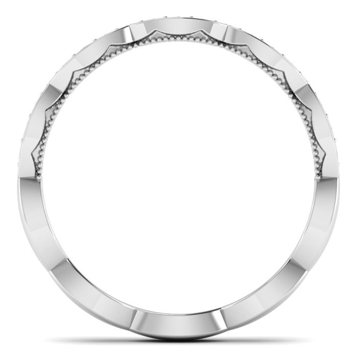 0.17 ct Natural Diamond Engagement Wedding Bands14k White Gold - Image 5