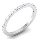 0.21 ct Natural Diamond Engagement Wedding Anniversary Band 14k White Gold