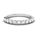 0.22 ct Natural Diamond Engagement Wedding Anniversary Band 14k White Gold - Image 2