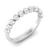 0.22 ct Natural Diamond Engagement Wedding Anniversary Band 14k White Gold