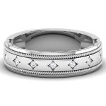 14k White Gold Natural Diamond Engagement Wedding Anniversary Band - Image 2