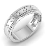 14k White Gold Natural Diamond Engagement Wedding Anniversary Band