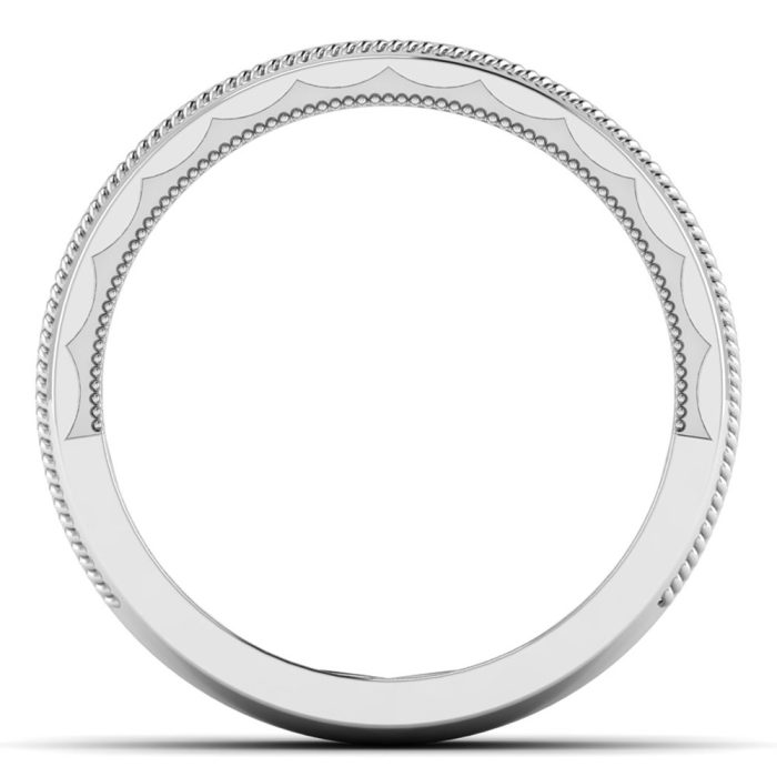 14k White Gold Natural Diamond Engagement Wedding Anniversary Band - Image 5