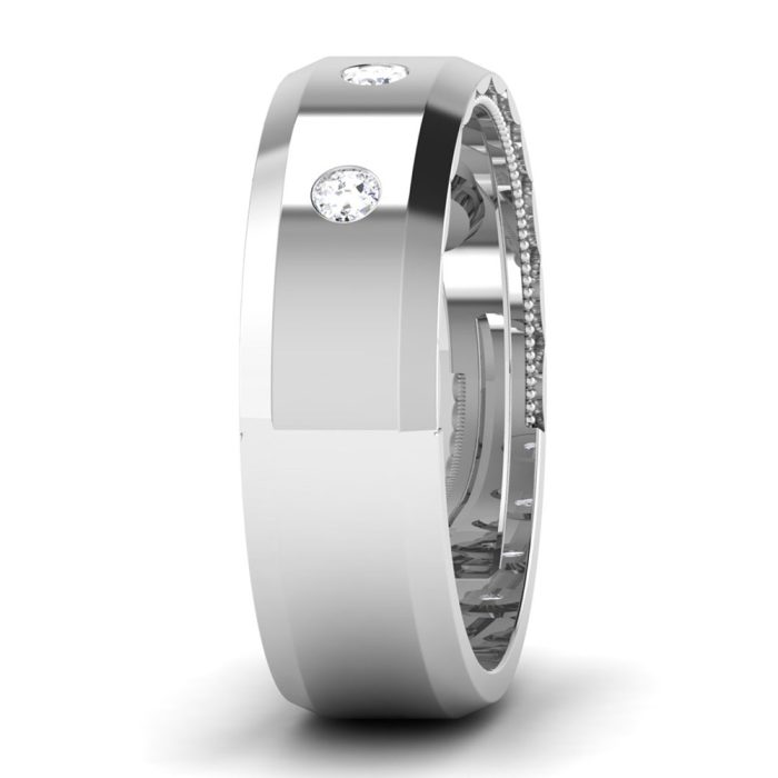 0.16 ct Natural Diamond Engagement Wedding Anniversary Band 14k White Gold - Image 4