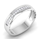 0.15 ct Natural Diamond Engagement Wedding Anniversary Band 14k White Gold