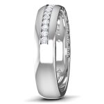 0.15 ct Natural Diamond Engagement Wedding Anniversary Band 14k White Gold - Image 4