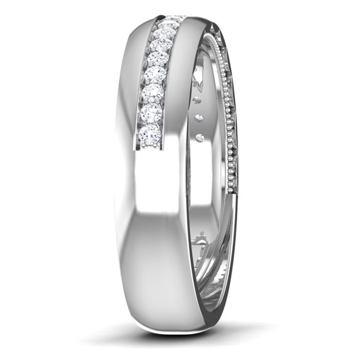0.15 ct Natural Diamond Engagement Wedding Anniversary Band 14k White Gold - Image 4
