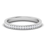 0.16 ct Natural Diamond Engagement Wedding Anniversary Band 14k White Gold - Image 2