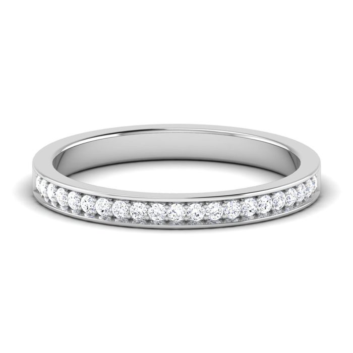 0.16 ct Natural Diamond Engagement Wedding Anniversary Band 14k White Gold - Image 2