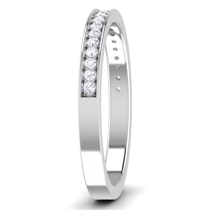 0.16 ct Natural Diamond Engagement Wedding Anniversary Band 14k White Gold - Image 4