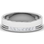 0.15 ct Natural Diamond Engagement Wedding Anniversary Band 14k White Gold - Image 2