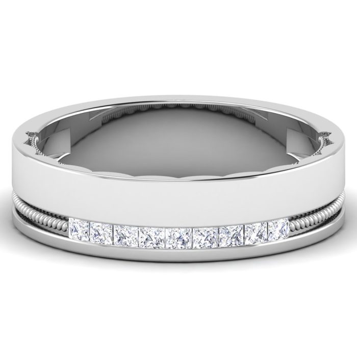 0.15 ct Natural Diamond Engagement Wedding Anniversary Band 14k White Gold - Image 2