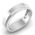 0.15 ct Natural Diamond Engagement Wedding Anniversary Band 14k White Gold
