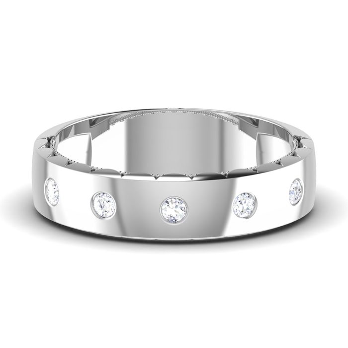 0.15 ct Natural Diamond Engagement Wedding Anniversary Band 14k White Gold - Image 2
