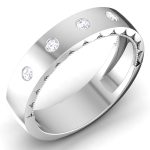 0.15 ct Natural Diamond Engagement Wedding Anniversary Band 14k White Gold