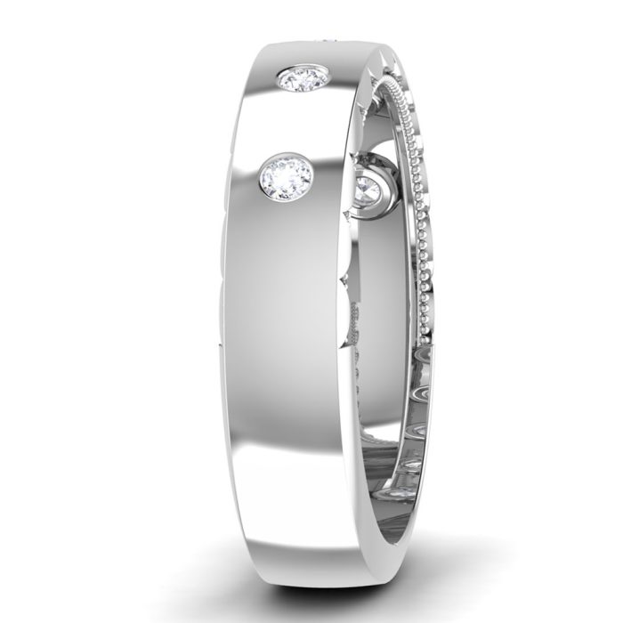 0.15 ct Natural Diamond Engagement Wedding Anniversary Band 14k White Gold - Image 4