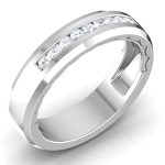 0.18 ct Natural Diamond Engagement Wedding Anniversary Band 14k White Gold