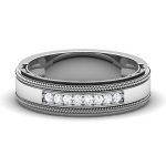 0.12 ct Natural Diamond Engagement Wedding Anniversary Band 14k White Gold - Image 2