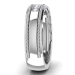 0.12 ct Natural Diamond Engagement Wedding Anniversary Band 14k White Gold - Image 4