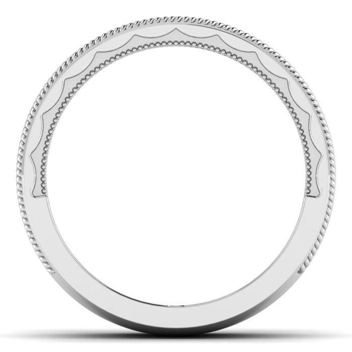 0.12 ct Natural Diamond Engagement Wedding Anniversary Band 14k White Gold - Image 5