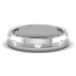 0.10 ct Natural Diamond Engagement Wedding Anniversary Band 14k White Gold - Image 2