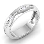 0.10 ct Natural Diamond Engagement Wedding Anniversary Band 14k White Gold