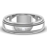 0.03 ct Natural Diamond Engagement Wedding Anniversary Band 14k White Gold - Image 2